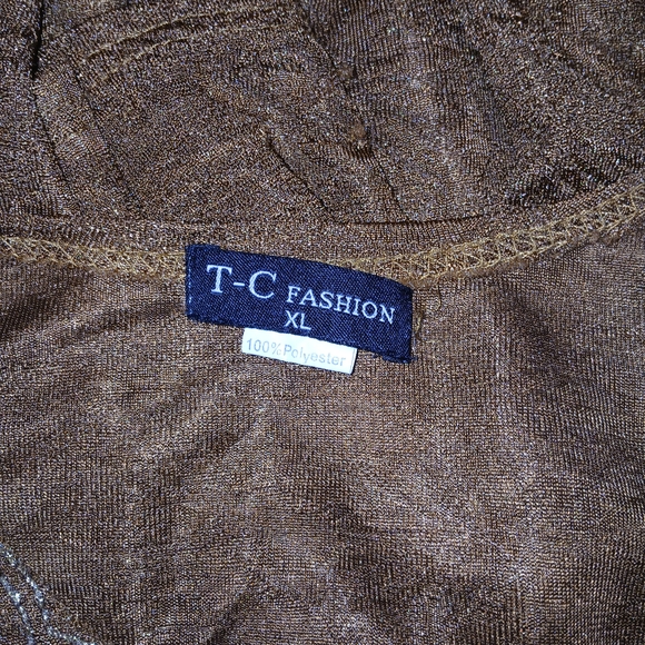 Chic Brown Floral Embroidered Blouse - Picture 4 of 4